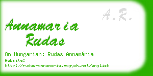 annamaria rudas business card